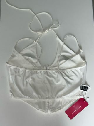 Top Corsé Blanco Satinado