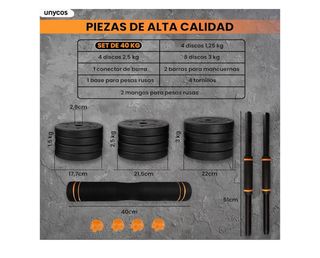 Juego Mancuernas 40kg Ajustables Sin Abrir
