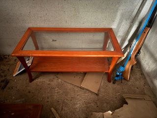 Mesa de centro madera y cristal
