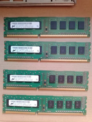 4x Módulos RAM DDR3 8GB 10600U Micron HP