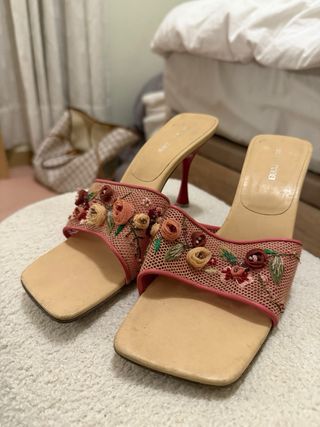 Sandali Sergio Rossi Flores Beige Rosa