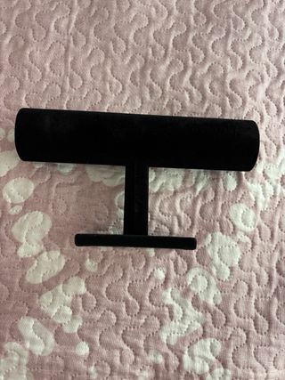 Soporte para joyas terciopelo negro