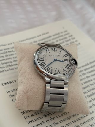 Cartier Ballon Bleu 36mm Plata y Blanco. 