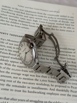 Cartier Ballon Bleu 36mm Plata y Blanco. 
