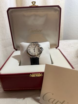 Cartier Ballon Bleu 36mm Plata y Blanco.
