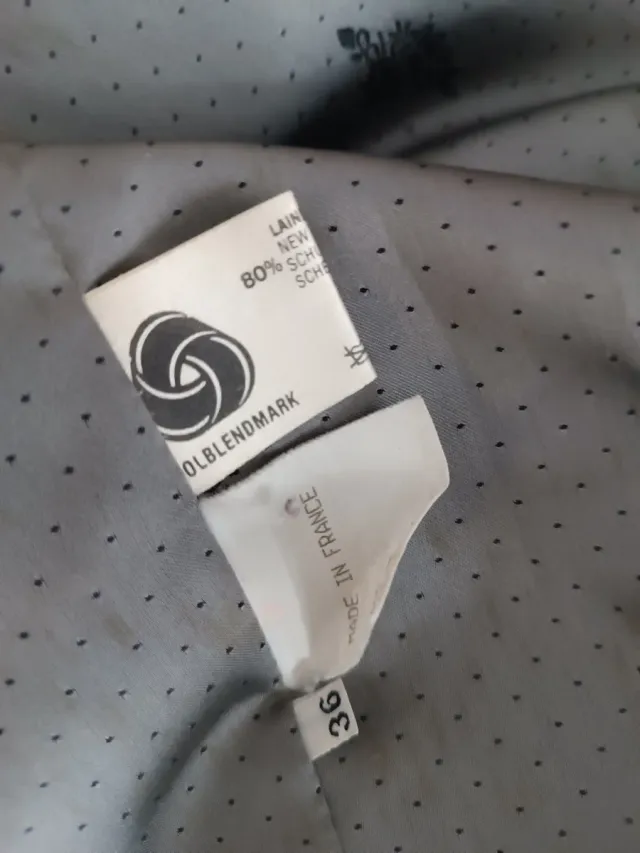 Abrigo de lana negro talla única