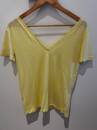 Camiseta amarilla manga corta