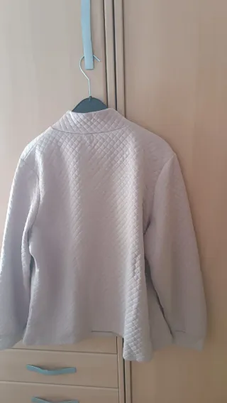 Sudadera beige acolchada mujer talla XL