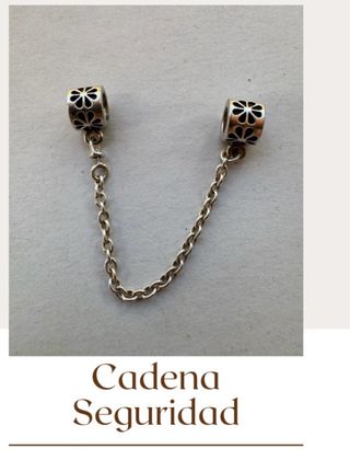 Cadena Seguridad Pandora Flores Plata