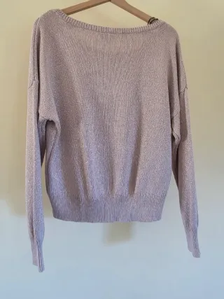 Maglioncino donna corto scintillante M L largo