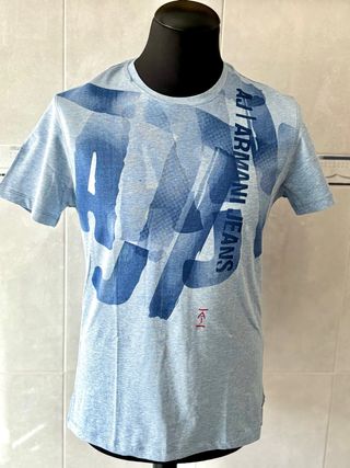 [NUEVA] Camiseta Armani Jeans Hombre -Talla L Azul
