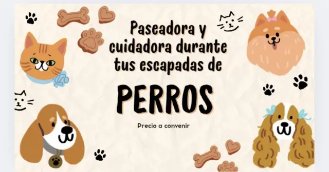 Paseadora y cuidadora de perros