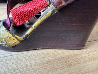 Sandalias de piel multicolor