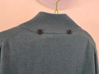 Gilet maglione cashmere collo alto bottoni uomo