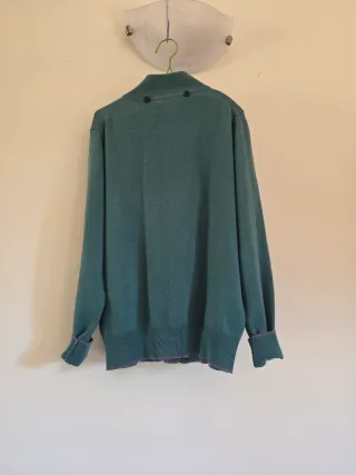 Gilet maglione cashmere collo alto bottoni uomo