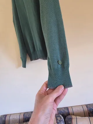 Gilet maglione cashmere collo alto bottoni uomo