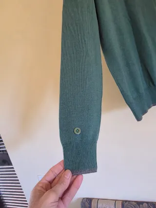 Gilet maglione cashmere collo alto bottoni uomo