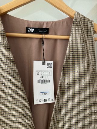 Vestido Zara Talla S con Pedrería