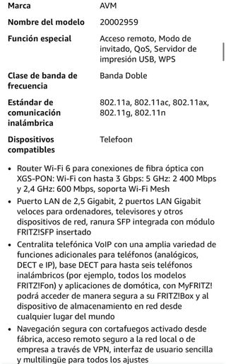Router Fibra Óptica FRITZ!Box 5530 