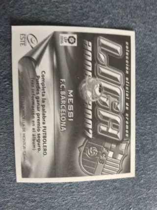 Cromo Messi F.C. Barcelona