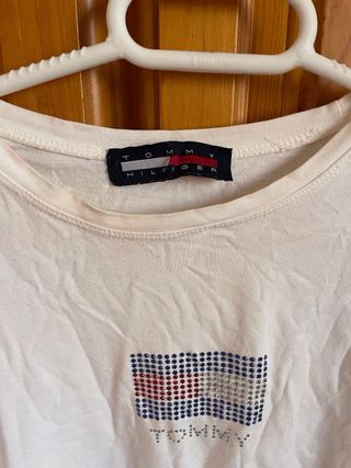 Camiseta Tommy Hilfiger Blanca Manga Larga
