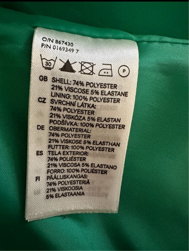 Blazer H&M Verde Água Tamanho S