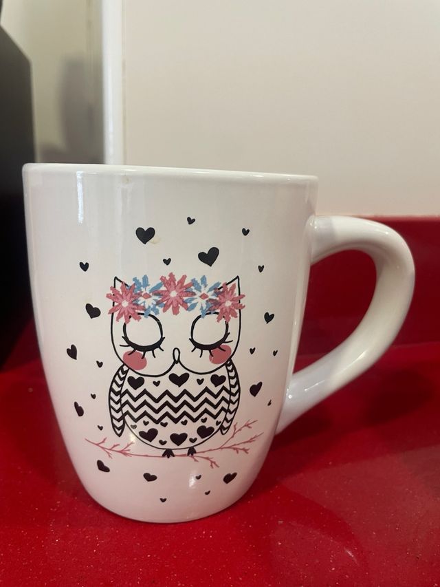 Tazón de cerámica con diseño de búho