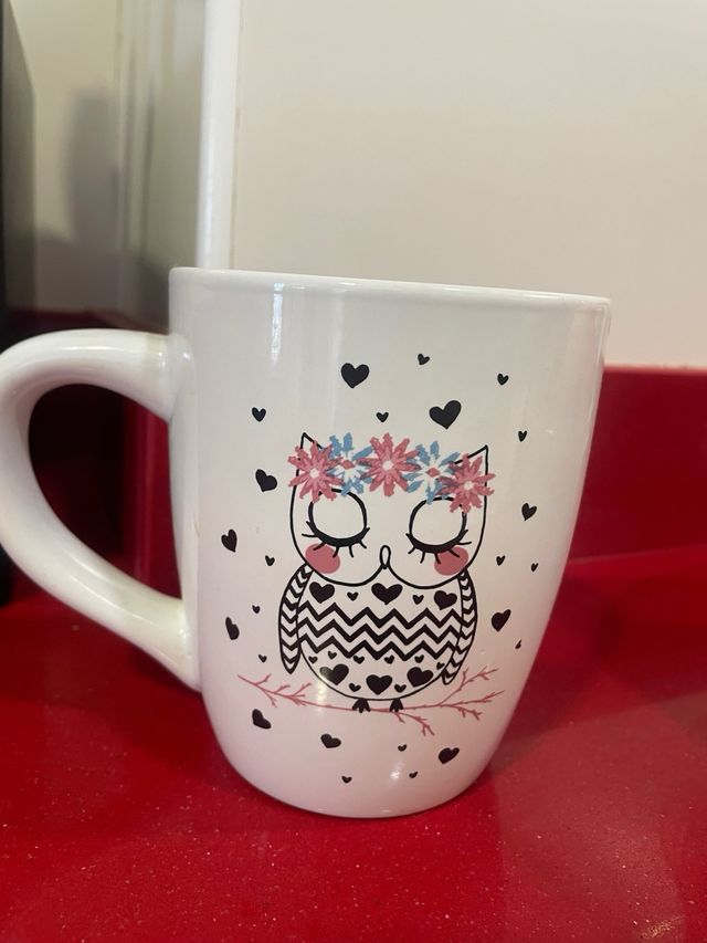 Tazón de cerámica con diseño de búho