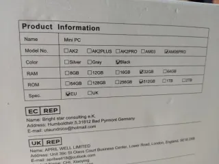 Mini PC Ryzen 7 5825U 32GB RAM Nuevo