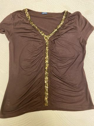 Camiseta Guitare Talla M Lentejuelas