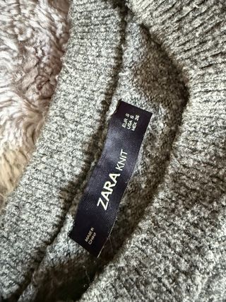 Jersey Zara gris patchwork