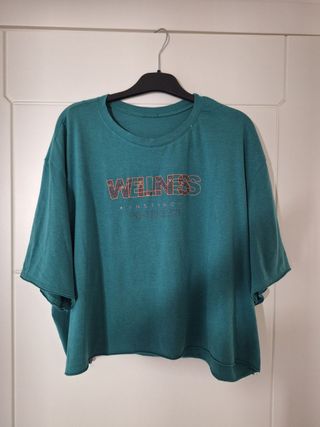 T-SHIRT VERDE CON LOGO DA DONNA