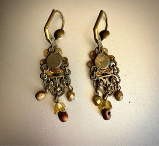 Pendientes vintage Michal Negrin - Bronce y Dorado