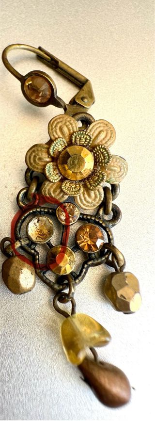 Pendientes vintage Michal Negrin - Bronce y Dorado