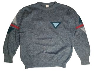 Vintage 80s Geometric Sweater Unisex XL Made in It