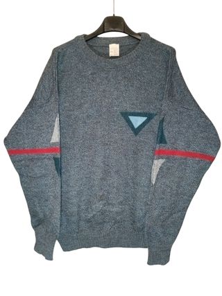 Vintage 80s Geometric Sweater Unisex XL Made in It
