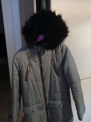 Cappottino trapuntato grigio con cappuccio