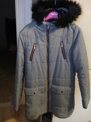 Cappottino trapuntato grigio con cappuccio