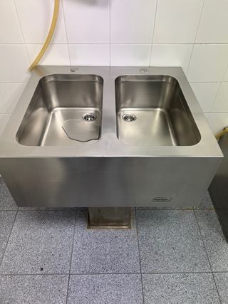Pila doble acero inoxidable