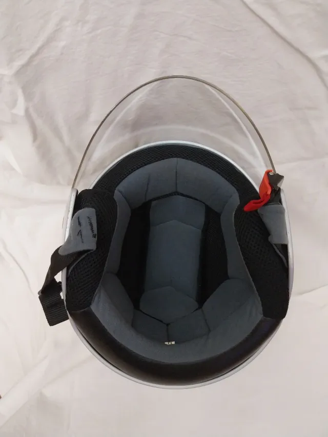 Casco Moto Jet Piaggio argento
