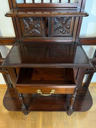 Recibidor madera noble con espejo