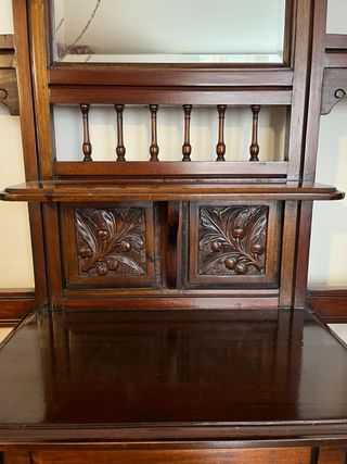 Recibidor madera noble con espejo