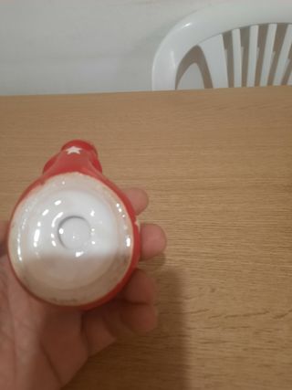 Porta candela Babbo Natale ceramica