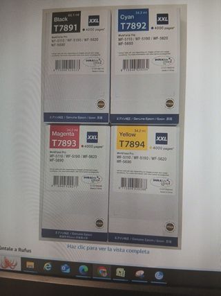 Cartuchos Epson T7891 T7892 T7893 T7894