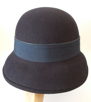 Cappello cloche donna blu in feltro