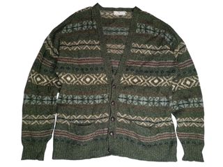 Cardigan Vintage 80s Geometric XL