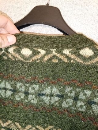 Cardigan Vintage 80s Geometric XL