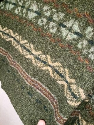 Cardigan Vintage 80s Geometric XL