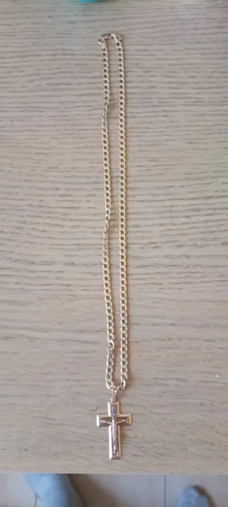 Cadena Oro 14K con Colgante Cruz