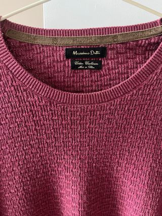 Jersey Massimo Dutti Granate Algodón nuevo